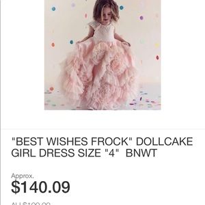 Dollcake frock in a beautiful peach size 7